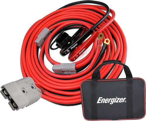 Jumper Cables, 30 Feet, 1 Gauge, 800A, Booster Battery Cables with Permanent Installation Kit and Quick Connect Plug for SUV and Trucks with up to 8-Liter Gasoline and 6-Liter Diesel Engines