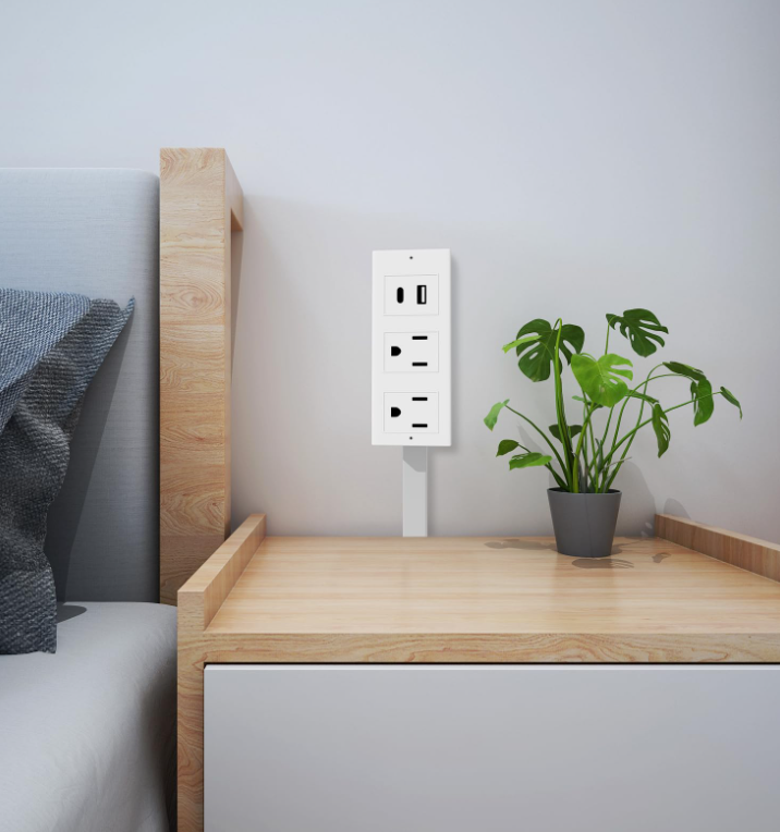 🔌Extensor de Tomacorriente Giratorio 180° con USB y USB-C | AXORA RD| ENVIO GRATIS 🚚