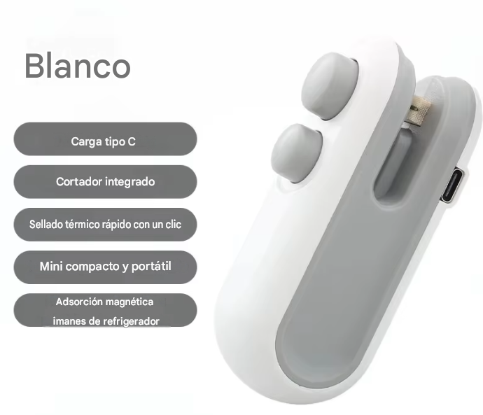 Mini Sellador de Bolsas Recargable USB | Mantén tus Alimentos Frescos| ENVIO GRATIS| AXORA RD