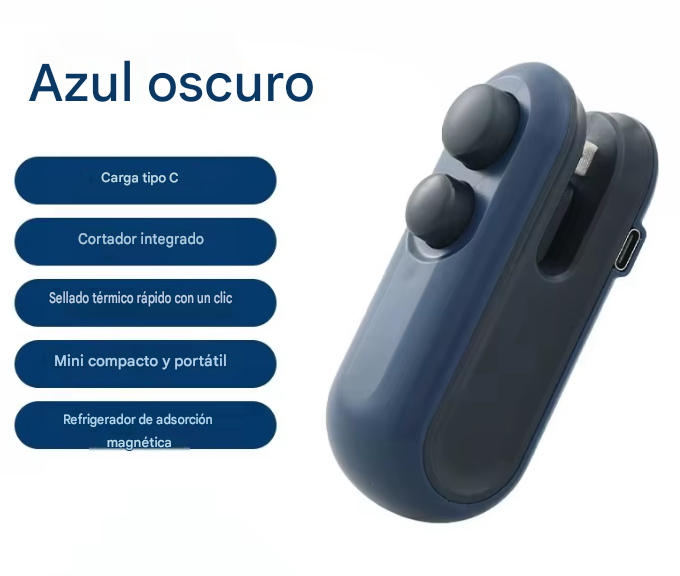Mini Sellador de Bolsas Recargable USB | Mantén tus Alimentos Frescos| ENVIO GRATIS| AXORA RD