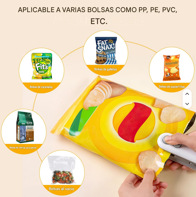 Mini Sellador de Bolsas Recargable USB | Mantén tus Alimentos Frescos| ENVIO GRATIS| AXORA RD