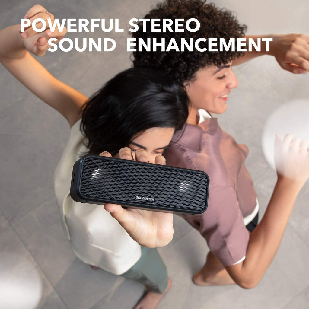 Soundcore  3 Portable Bluetooth Speaker - Wireless, IPX7 Waterproof, 24H Playtime, Pure Titanium Diaphragm Drivers, Partycast, Bassup, Custom EQ App - for Home, Shower, Outdoor, and Beach